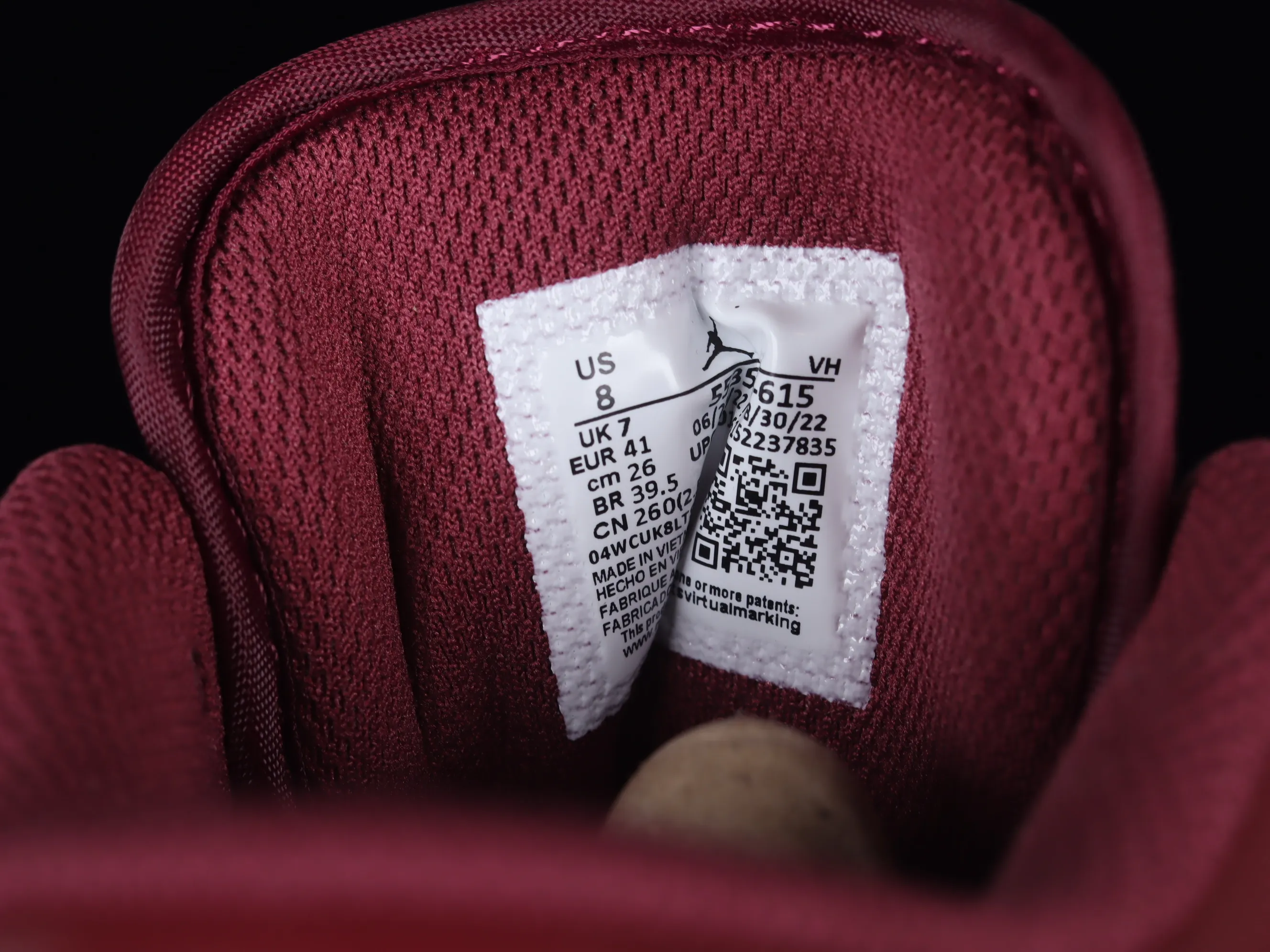 All categories Air Jordan Jordan series basketball shoes Air Jordan 1 Low G version pure original Air Jordan 1 Low "Bordeaux" AJ1 Joe 1 Bordeaux red low-top basketball shoes 553558-615